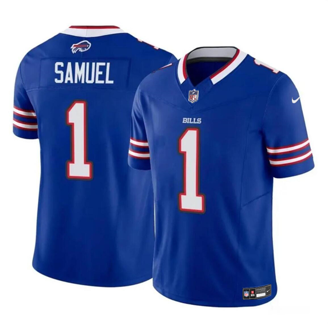 Men's Buffalo Bills #1 Curtis Samuel Blue 2023 F.U.S.E. Vapor Untouchable Limited Football Stitched Jersey